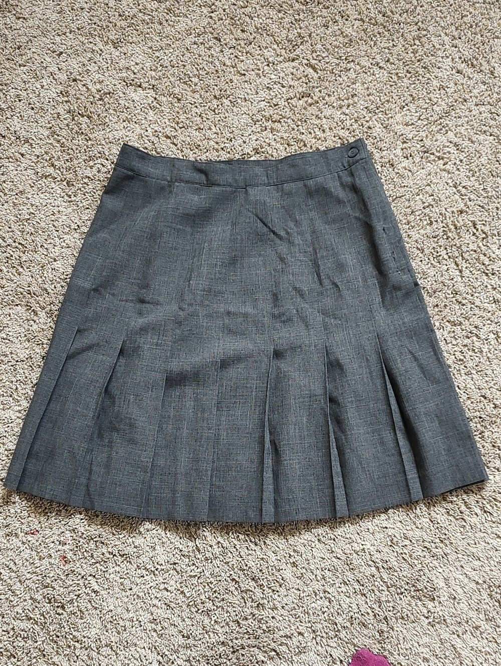 Kathie Lee Collection Gray Pleated A-Line Skirt